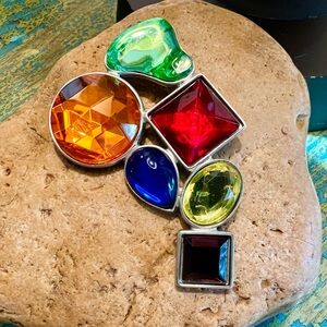 Colorful Gemstone Brooch